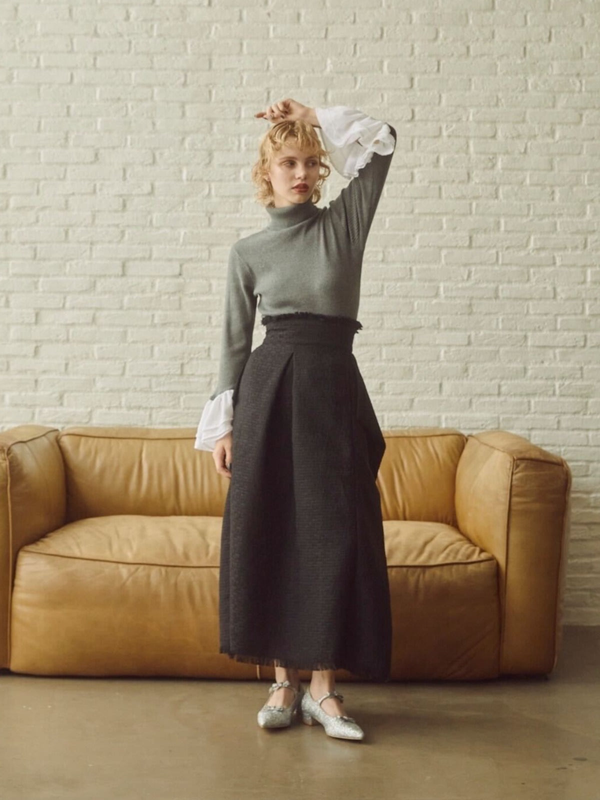 miro amurette tweed skirt - ミニスカート