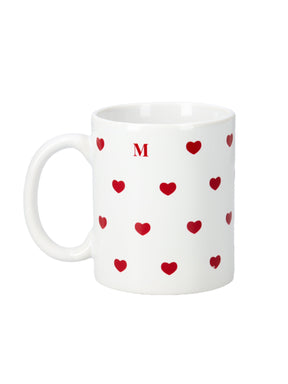 M Heart mug