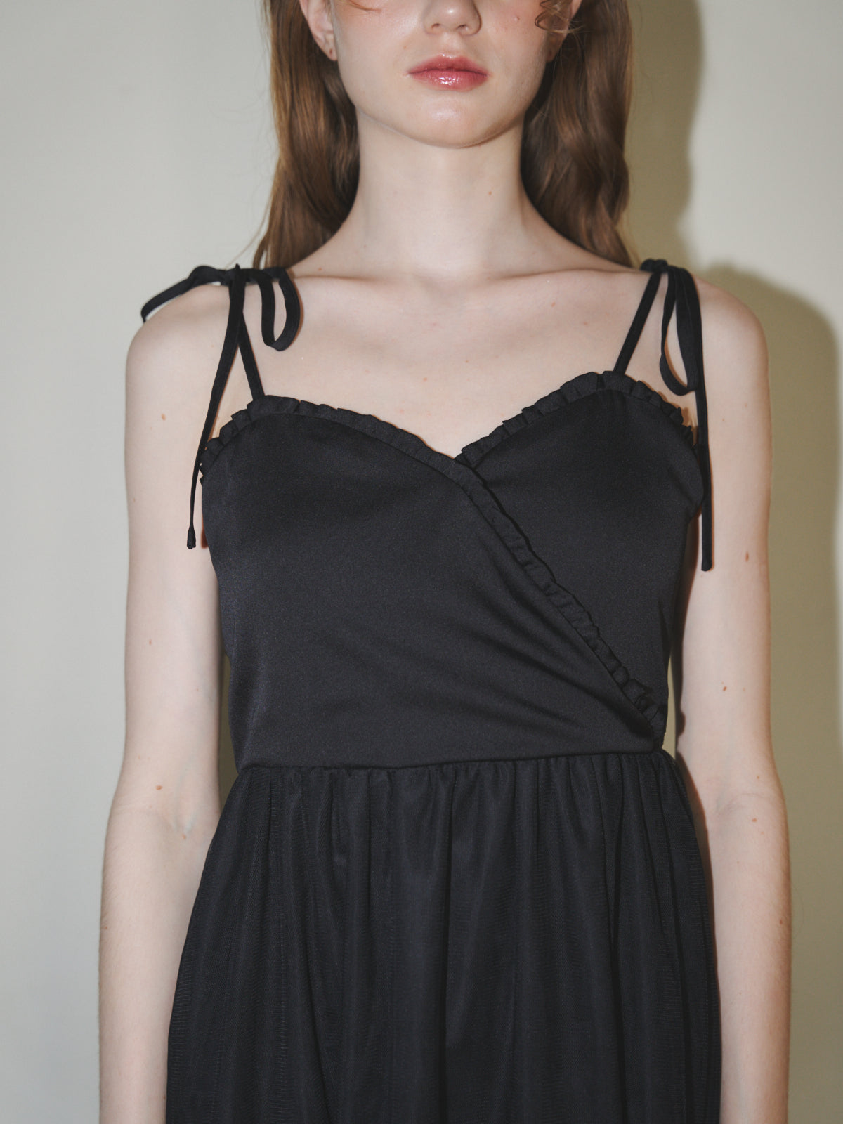 long tulle cami onepiece