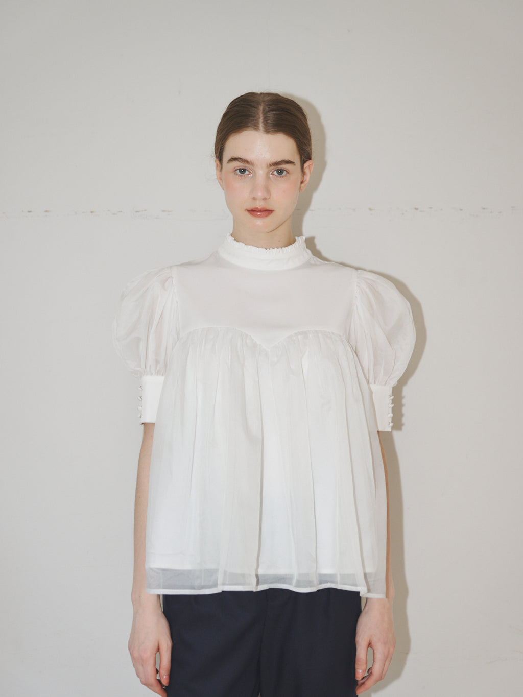 organdy peplum blouse