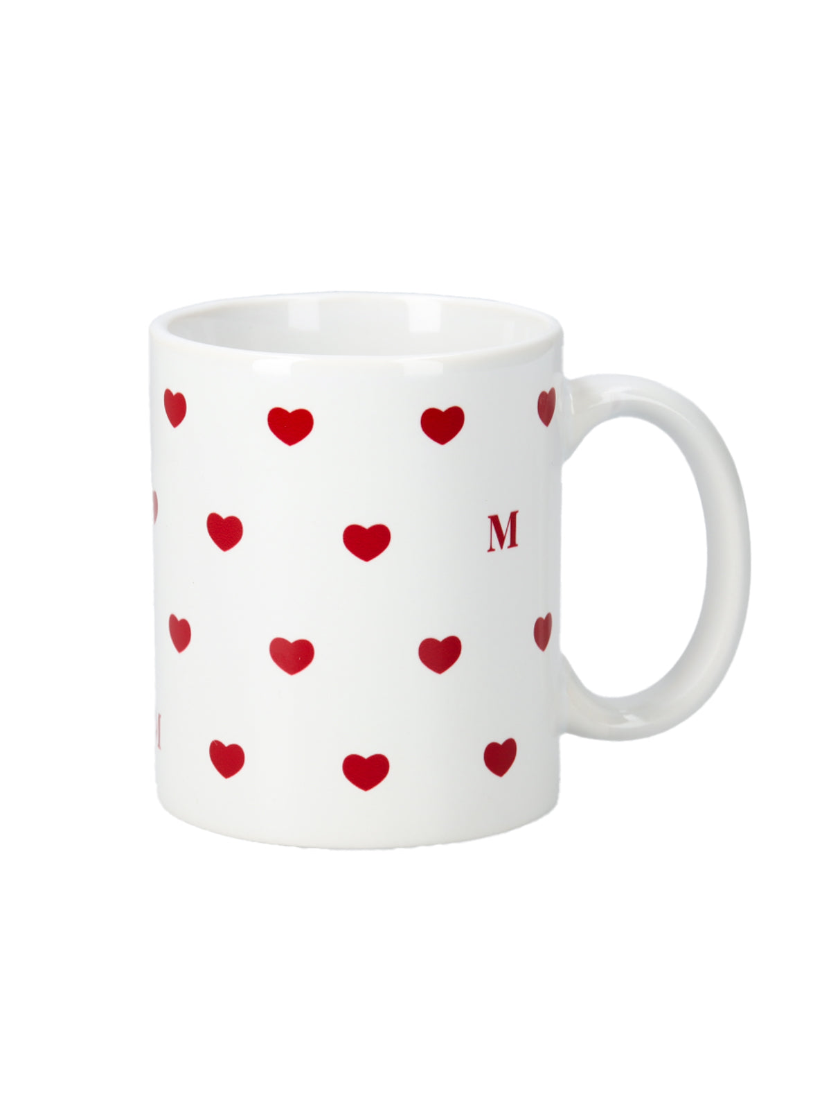 M Heart mug