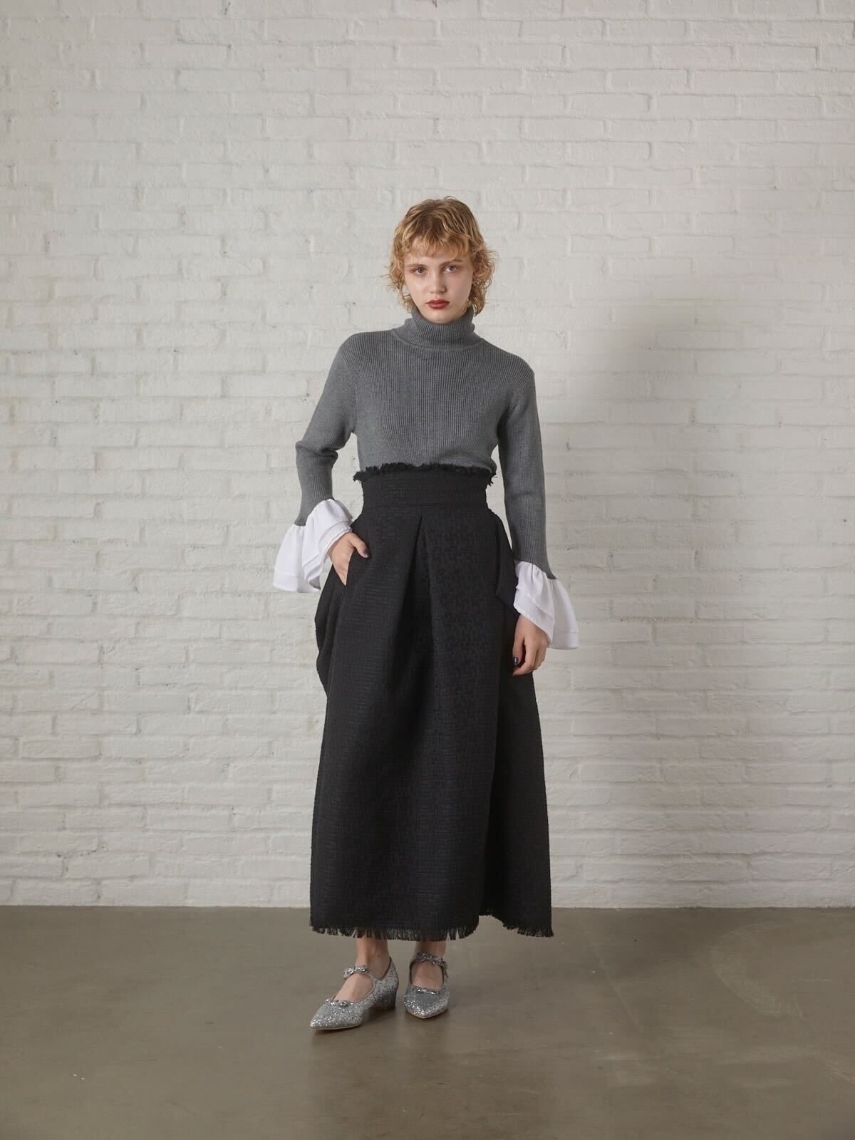 tweed silhouette skirt