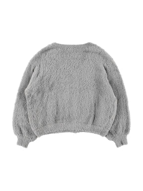 shaggy knit cardigan