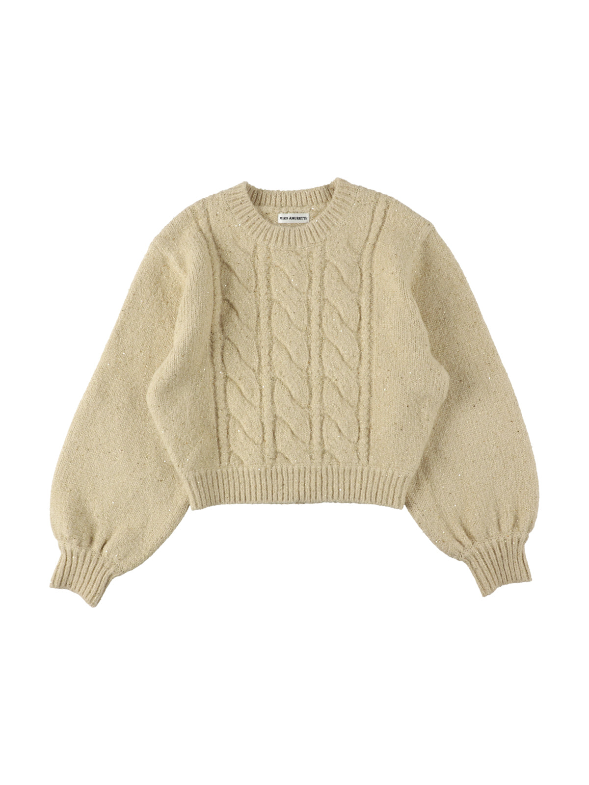 glitter cable knit