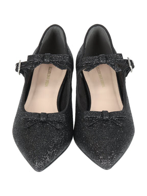 glitter pointed toe shoes